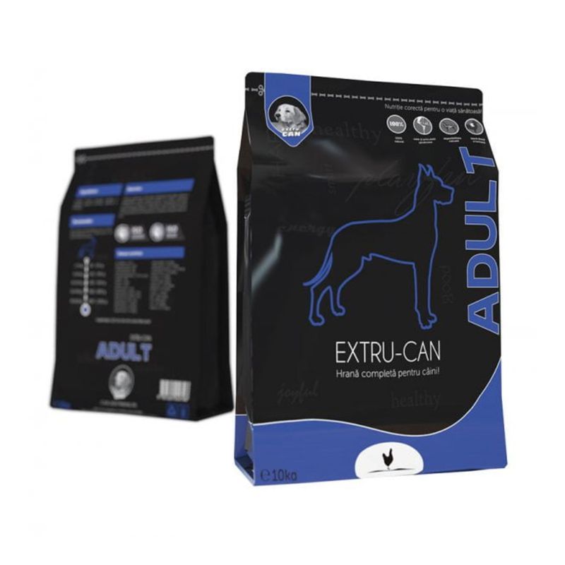 EXTRU-CAN Adult, Pui, hrană uscată câini, 10kg