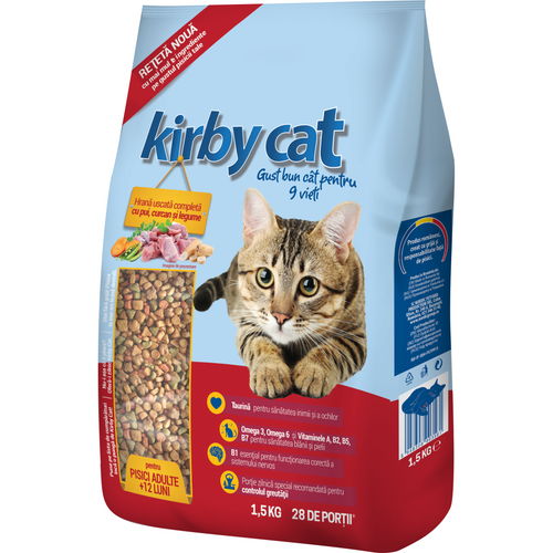 Hrana uscata pisici Kirby Cat, Pui si Curcan