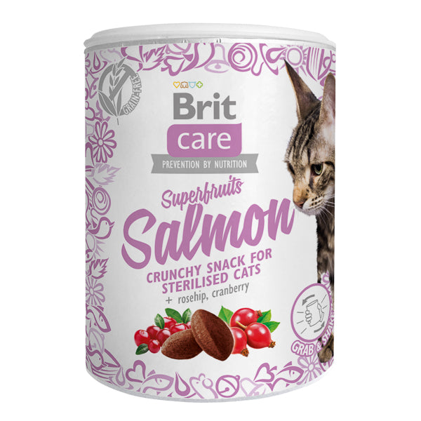 Recompense pentru pisici Brit Care Cat Snack Superfruits Salmon 100 g