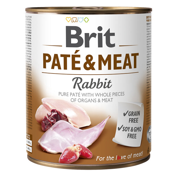 Hrana umeda pentru caini Brit Pate & Meat, Iepure, 800g