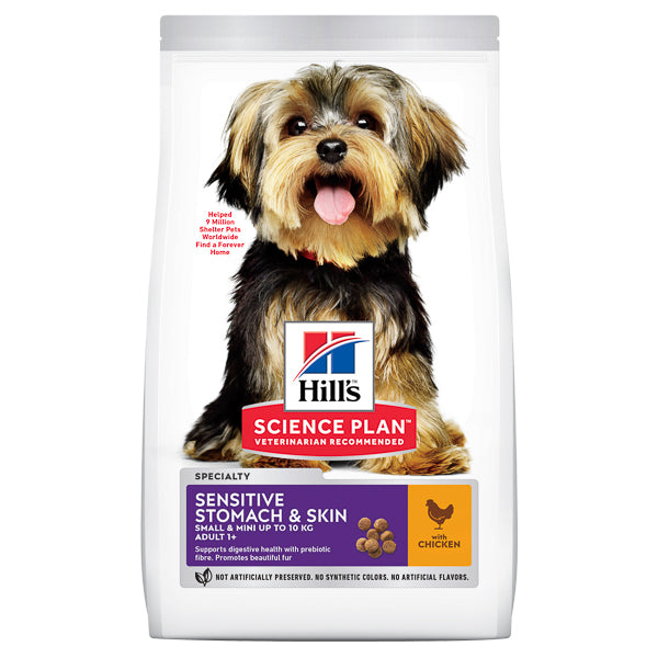 Hrana caini Hill's SP Canine Adult Small and Mini Sensitive Stomach and Skin Chicken 1.5 kg