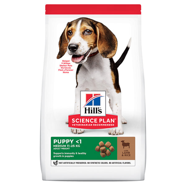 Hrana caini Hill's SP Canine Puppy Medium Lamb and Rice 2.5 kg
