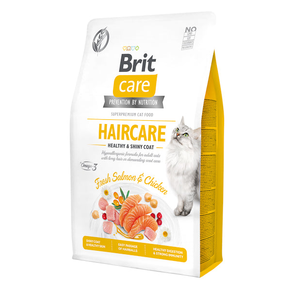 Hrana uscata pentru pisici Brit Care GF, Healthy & Shiny Coat