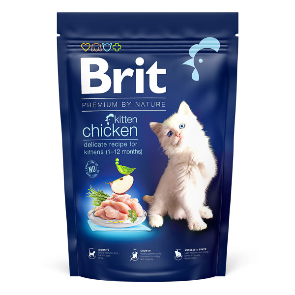 Hrana uscata pentru pisici Brit Premium By Nature Kitten, Chicken, 1.5Kg