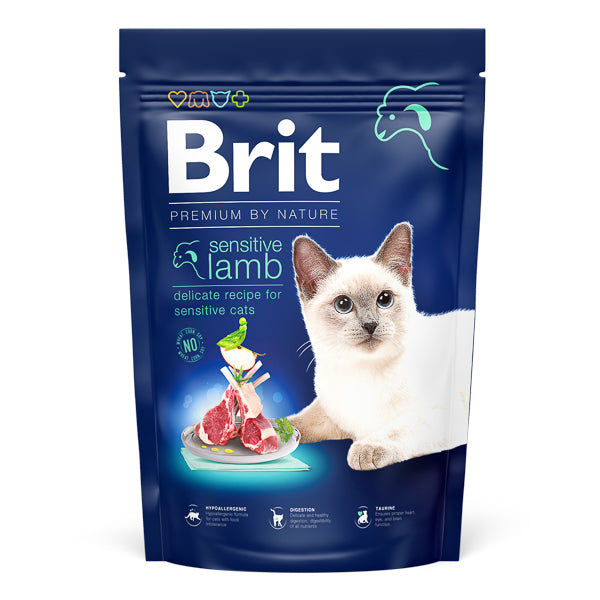 Hrana uscata pentru pisici Brit Premium By Nature Sensitive, Lamb, 1.5Kg