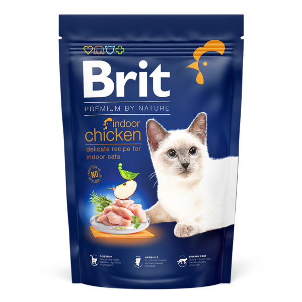 Hrana uscata pentru pisici Brit Premium By Nature Indoor, Chicken, 1.5Kg