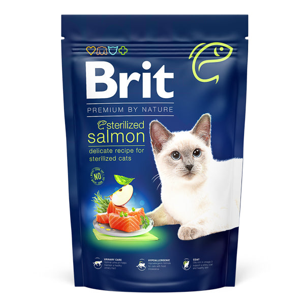 Hrana uscata pentru pisici Brit Premium By Nature Sterilized, Salmon