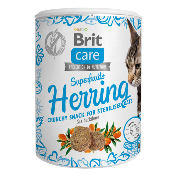 Recompense pentru pisici Brit Care Cat Snack Superfruits Herring 100 g