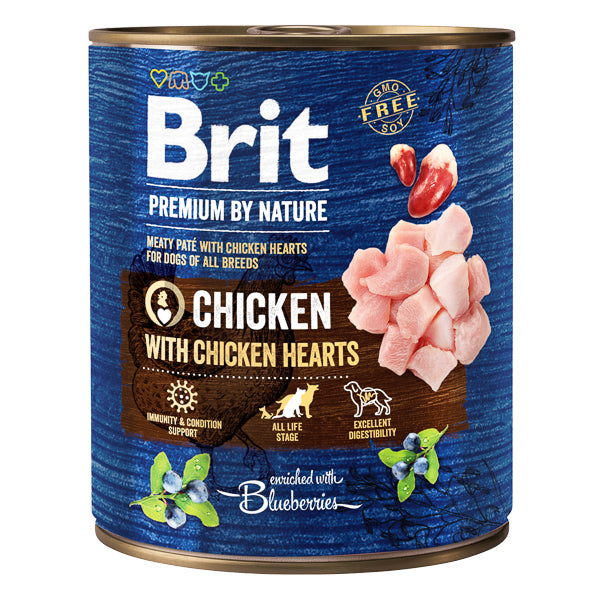 Brit Premium by Nature Conservă pentru câini, Pui cu inimi