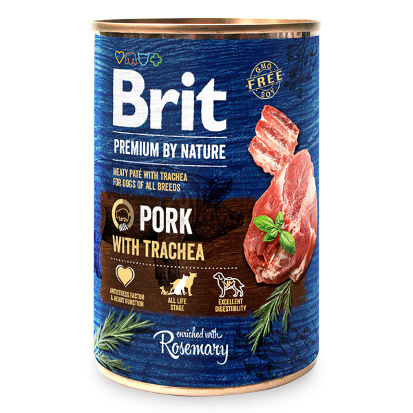 Brit Premium by Nature Conservă pentru câini, Porc cu trahee