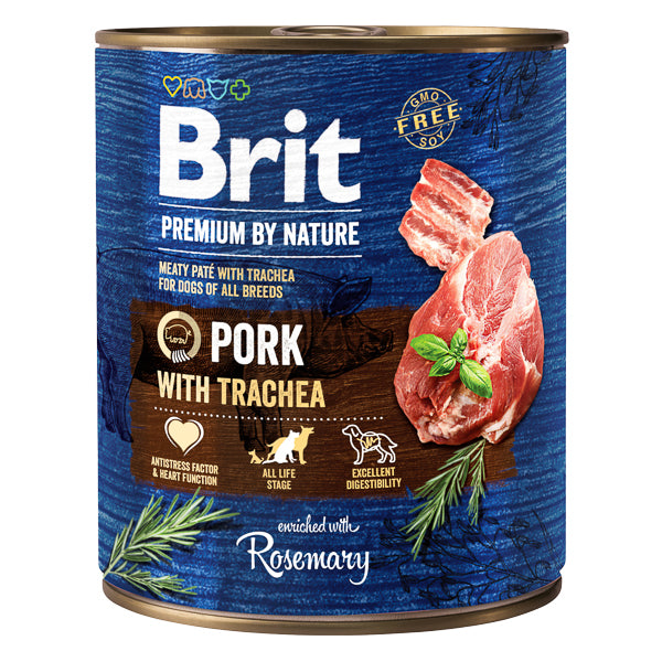 Brit Premium by Nature Conservă pentru câini, Porc cu trahee