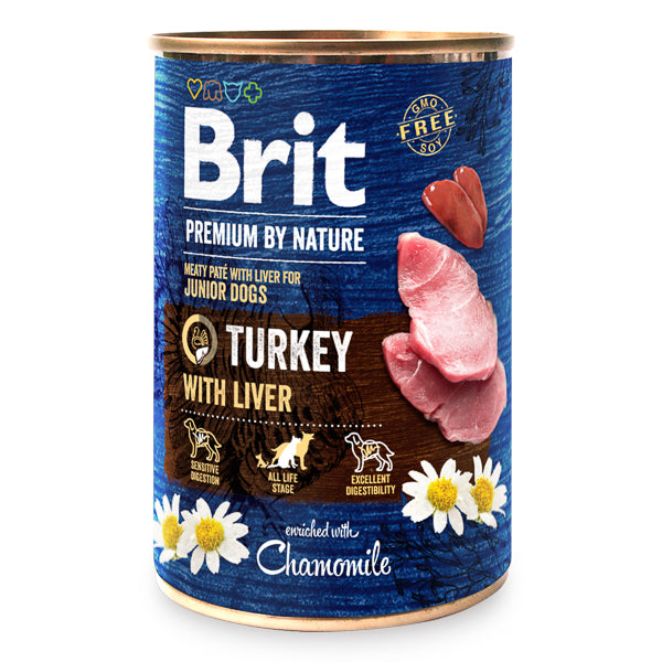Brit Premium by Nature Conservă pentru câini Junior, Curcan cu ficat