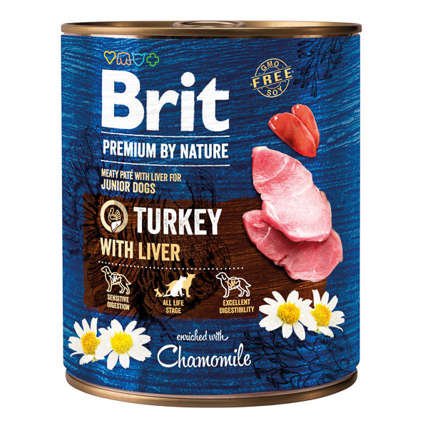 Brit Premium by Nature Conservă pentru câini Junior, Curcan cu ficat