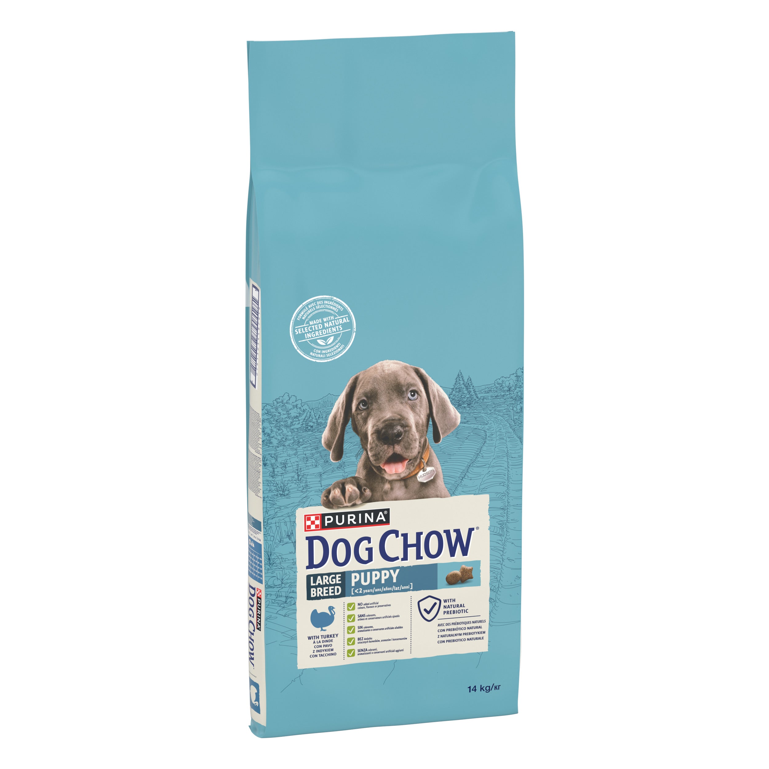 Hrana uscata pentru caini Dog Chow Junior, Talie Mare, Curcan, 14kg