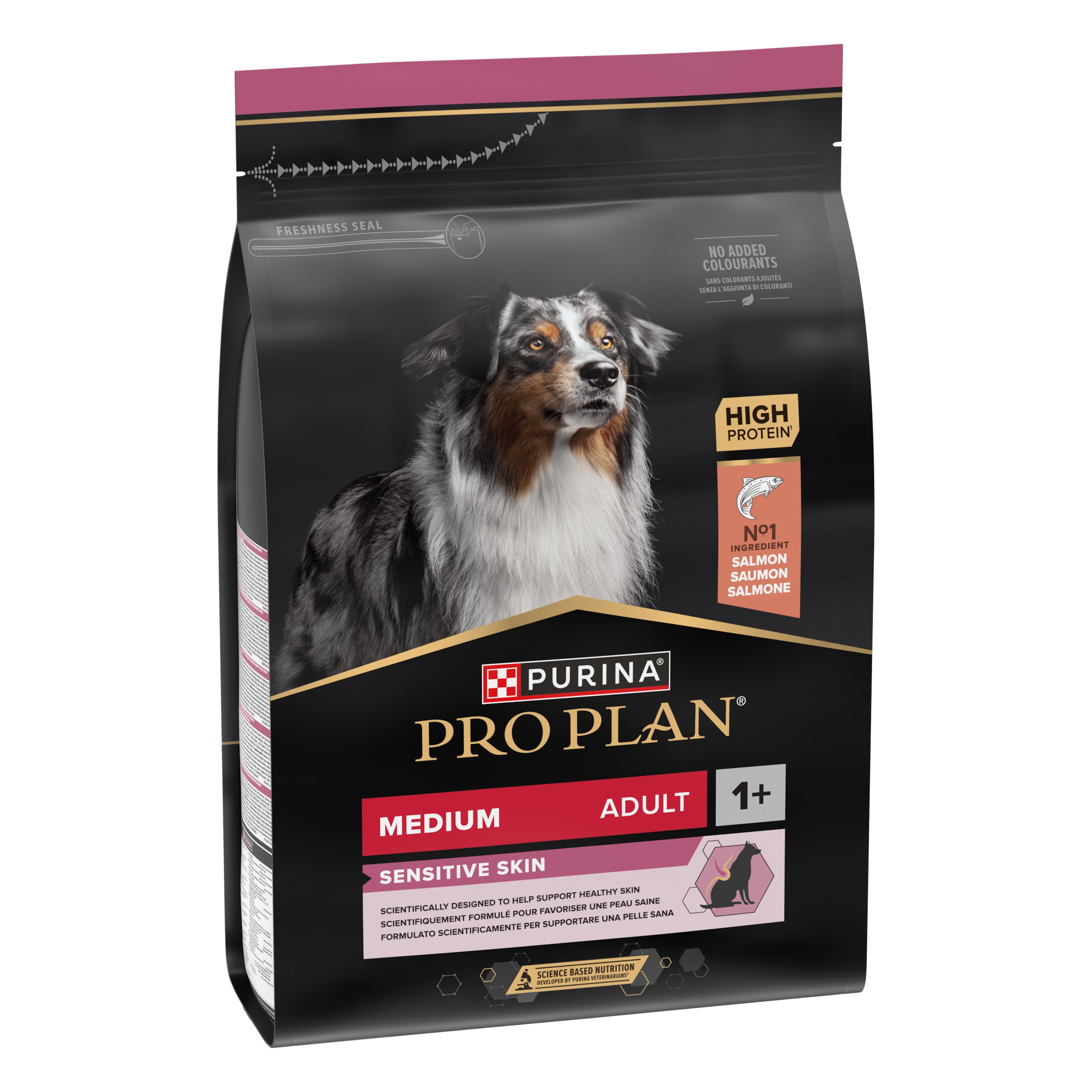 Hrana uscata pentru caini Pro Plan Medium Adult, Piele Sensibila, Somon
