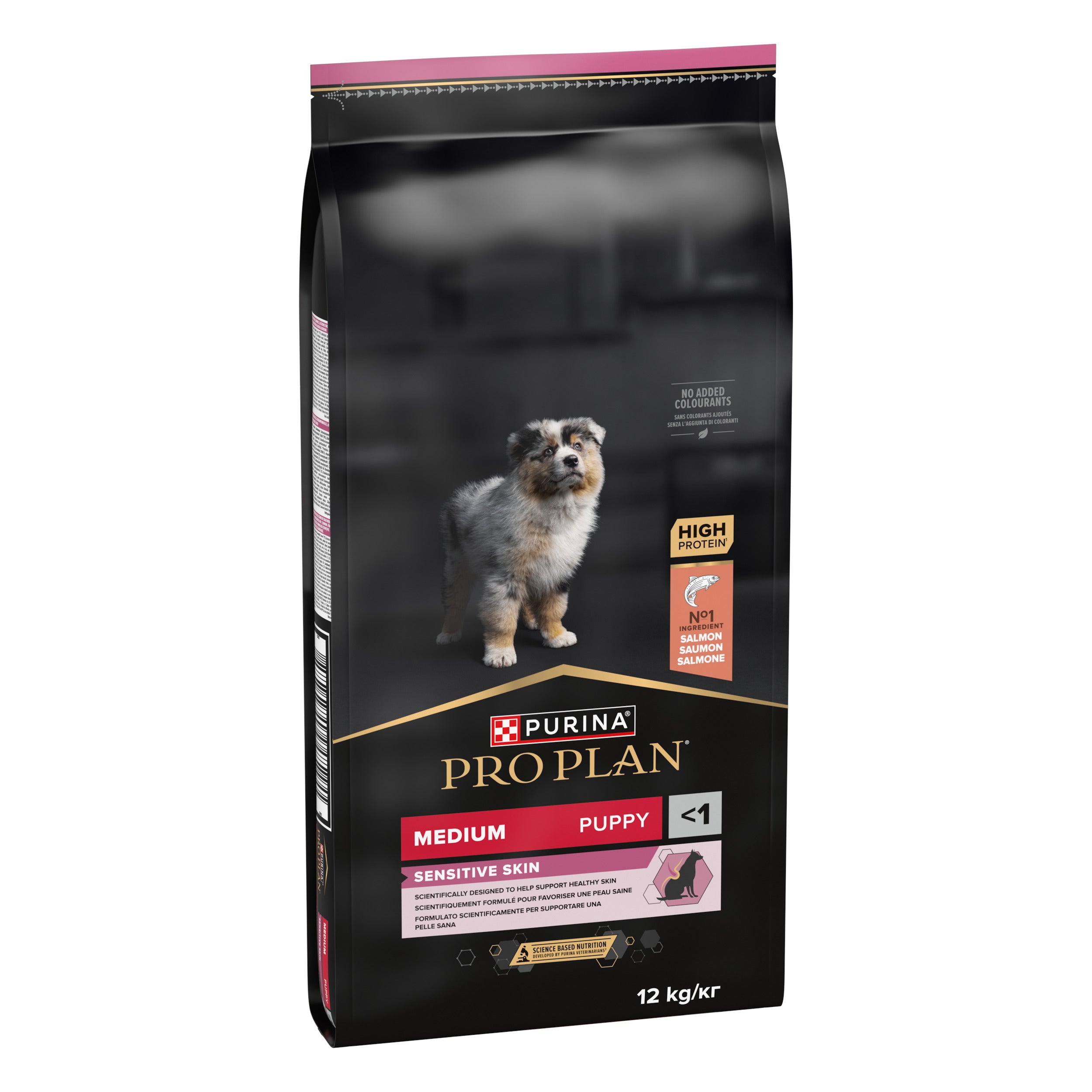 Hrana uscata pentru caini Pro Plan Medium Puppy, Piele Sensibila, Somon
