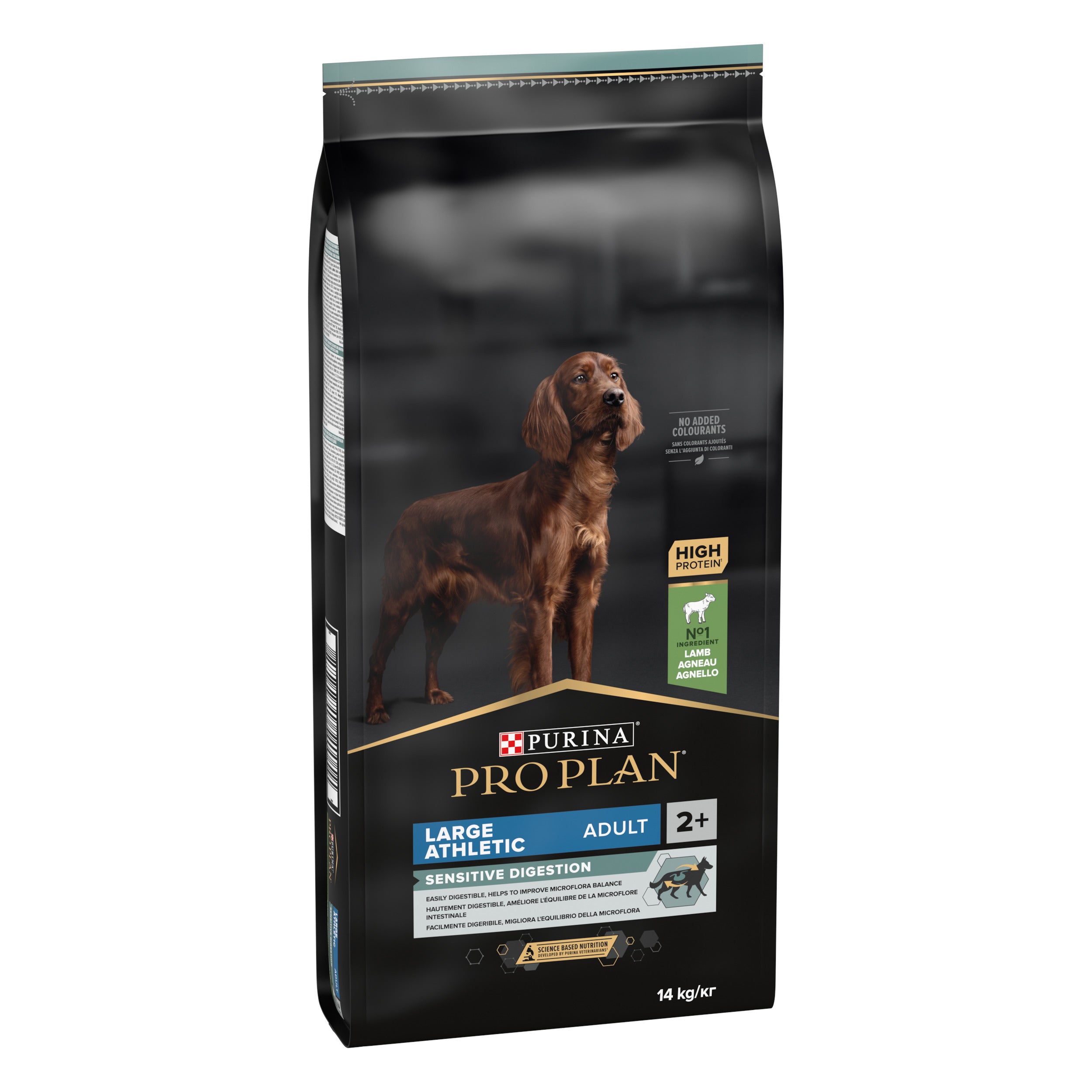 Hrana uscata pentru caini Pro Plan Large Athletic Adult, Sensitive Digestion, Miel, 14kg