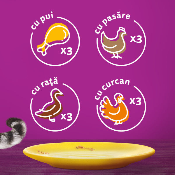 Whiskas hrana umeda pentru pisici adulte cu carne de pasare in sos