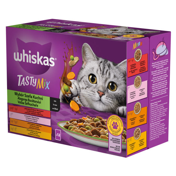 Whiskas Tasty Mix Chef's choice hrana umeda pentru pisici adulte 12x85g