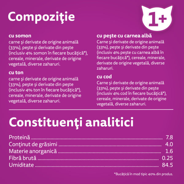 Whiskas hrana umeda pentru pisici adulte, selectii de peste in aspic 12 x 85 g