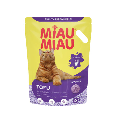 Asternut Pisici MIAU MIAU Tofu Lavanda 6L