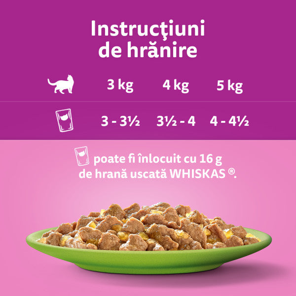 Whiskas hrana umeda pentru pisici adulte, selectii de carne in aspic 12 x 85 g