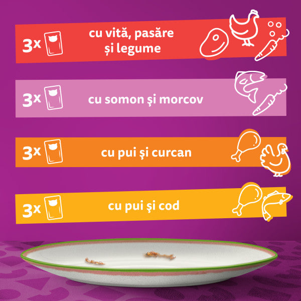 Whiskas Tasty Mix Chef's choice hrana umeda pentru pisici adulte 12x85g