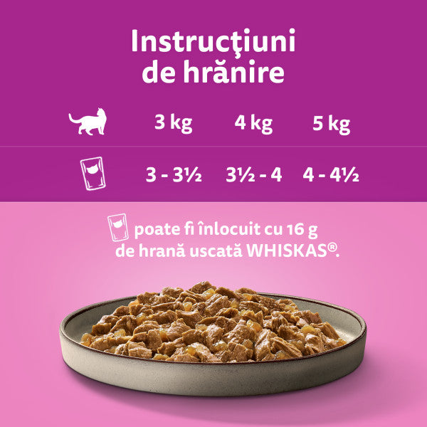 Whiskas Pure Delight hrana umeda pentru pisici adulte, selectii de carne in aspic 12 x 85 g