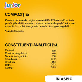 Pedigree Junior hrana umeda la conserva pentru caini juniori cu pui in aspic