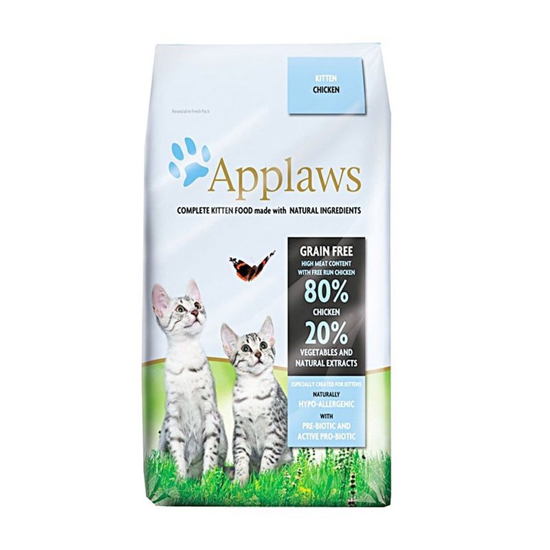 APPLAWS Kitten, Pui, hrană uscată pisici junior, 2kg