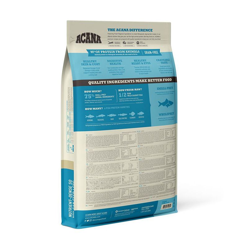 ACANA Highest Protein Pacifica, hrană uscată fără cereale pisici, 1.8kg