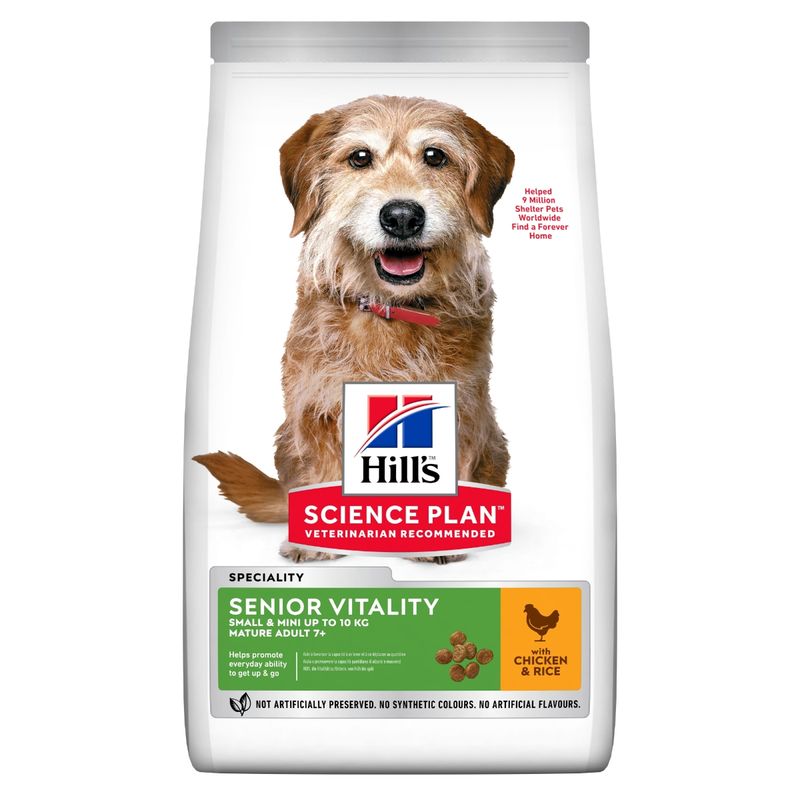 HILL'S SCIENCE PLAN Senior Vitality 7+, hrană uscată câini senior 1,5kg