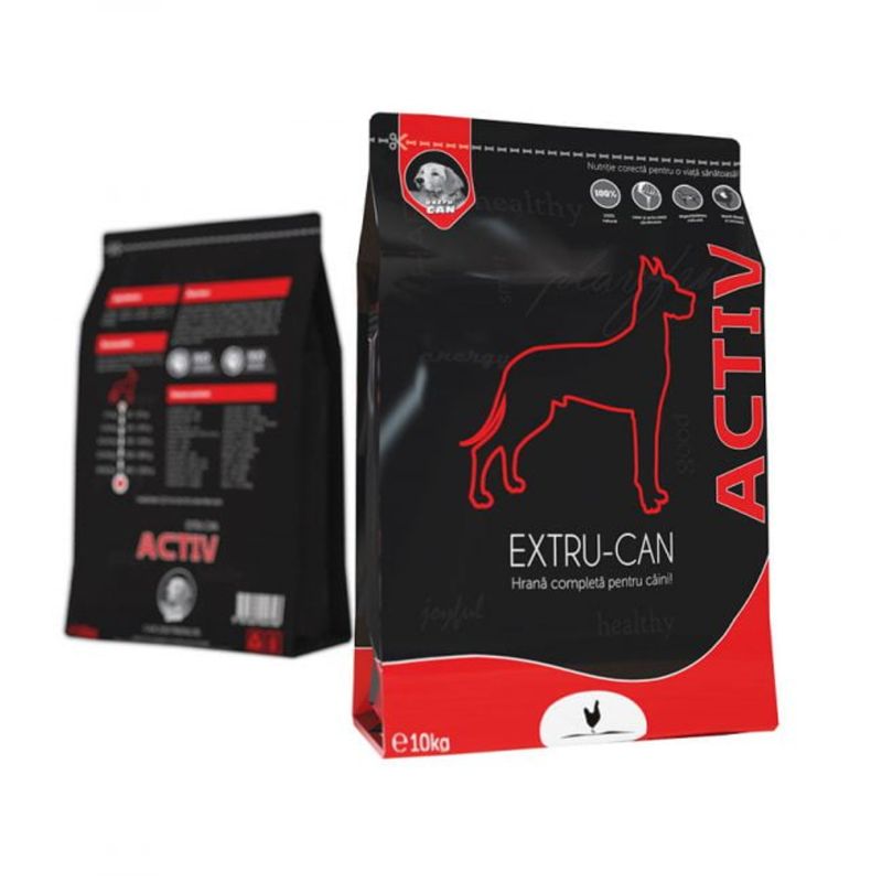 EXTRU-CAN Activ,  Pui, hrană uscată câini, activitate intensă, 10kg