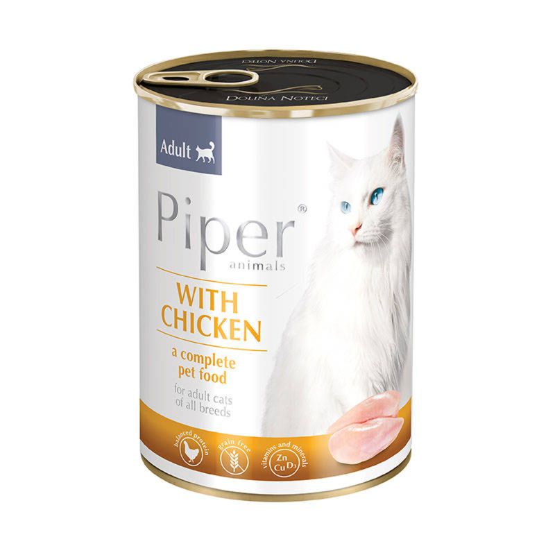 Hrana umeda pentru pisici, Piper Cat, carne de pui 400g