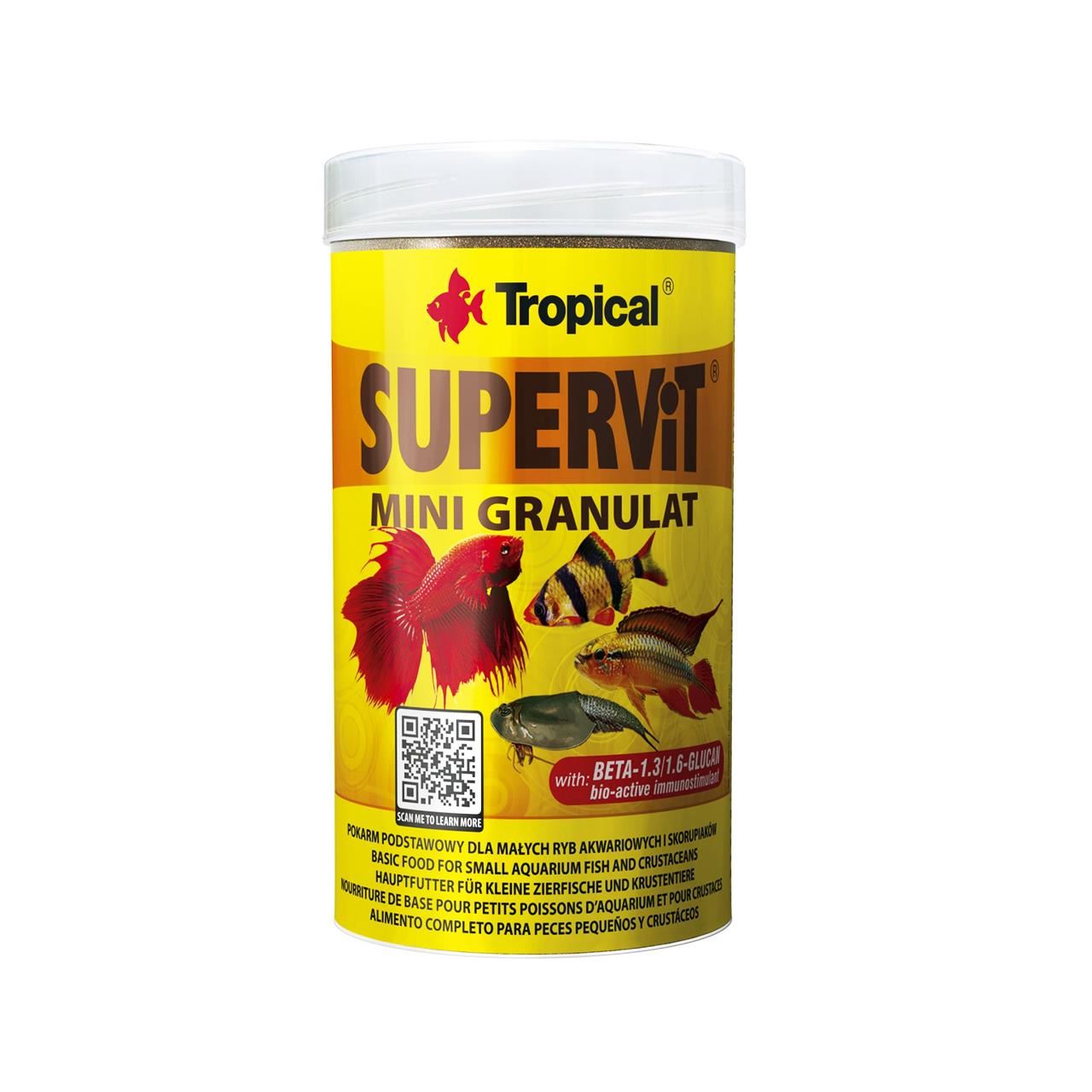 Hrana de baza pentru pesti si crustacee tropical supervit mini ganulat 250 ml/162,5 g