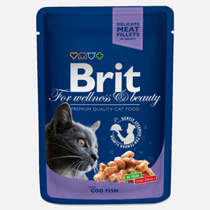 Brit Premium Cat plic cu carne de cod 100 gr