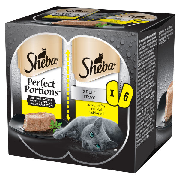 Sheba Perfect Portions hrana umeda pentru pisici adulte, cu pui in bucata 6 x 37,5g