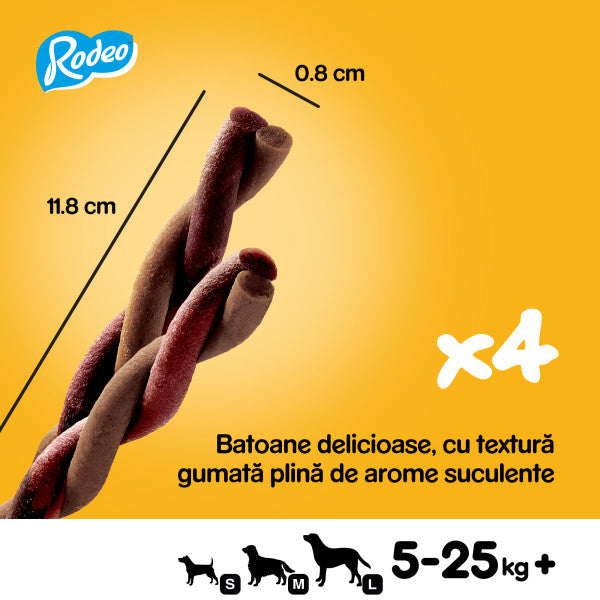 Pedigree Rodeo recompense pentru caini, cu vita