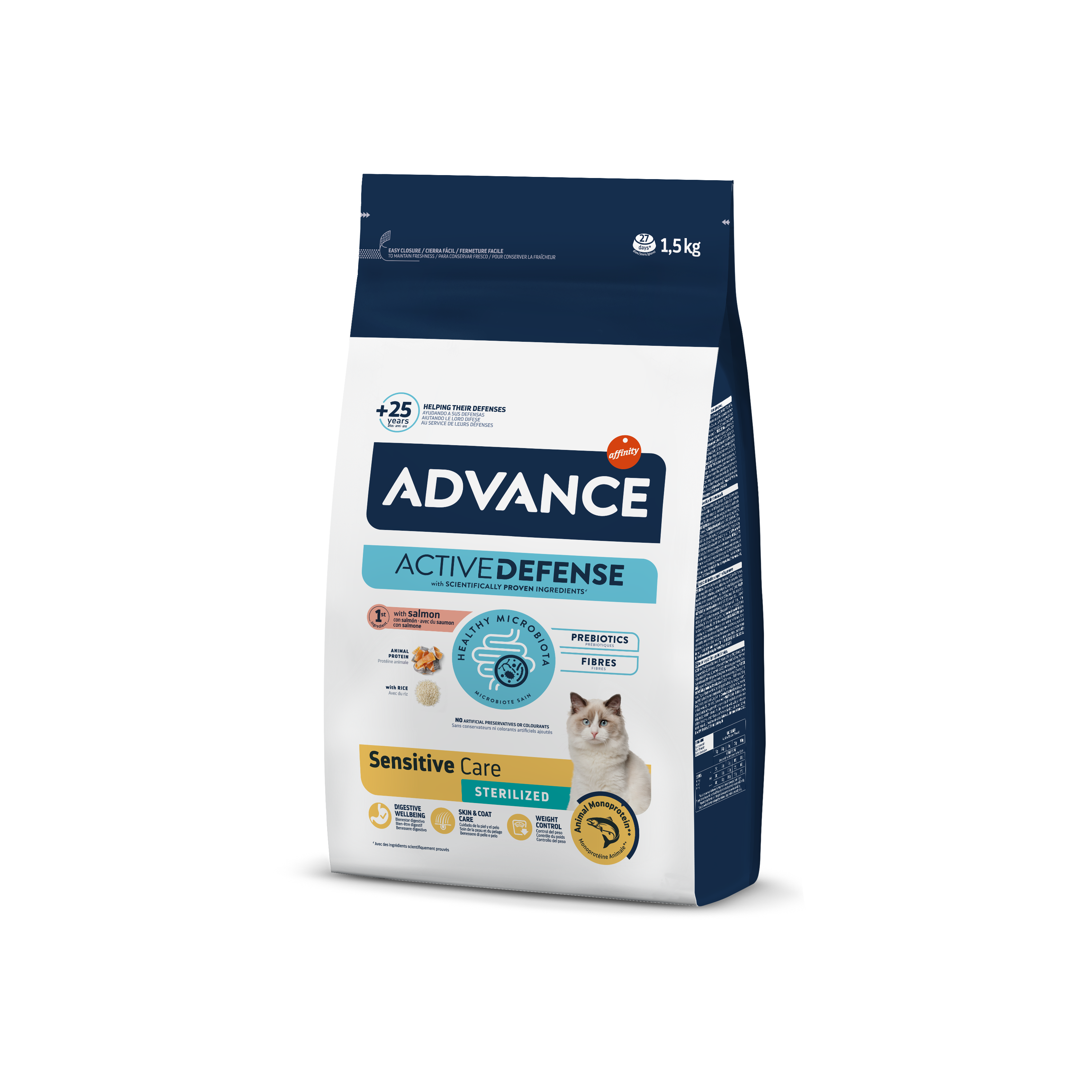 Hrana uscata pentru pisici Advance Sterilised Sensitive, Somon