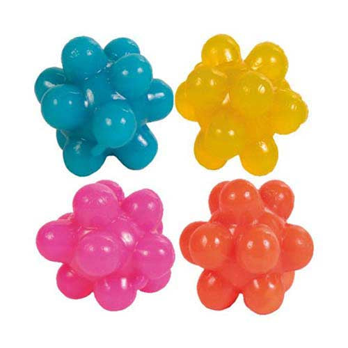 Jucarie Pentru Pisici, Set 4 x Mingi Cauciuc Cu Noduri, 3.5 cm