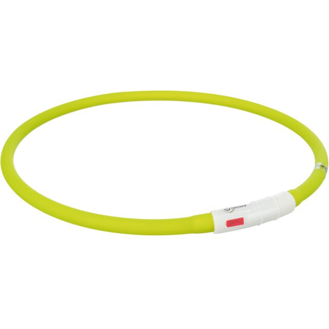 Zgarda Cu Led, Incarcare USB, XS-XL 70 cm/10 mm, Verde