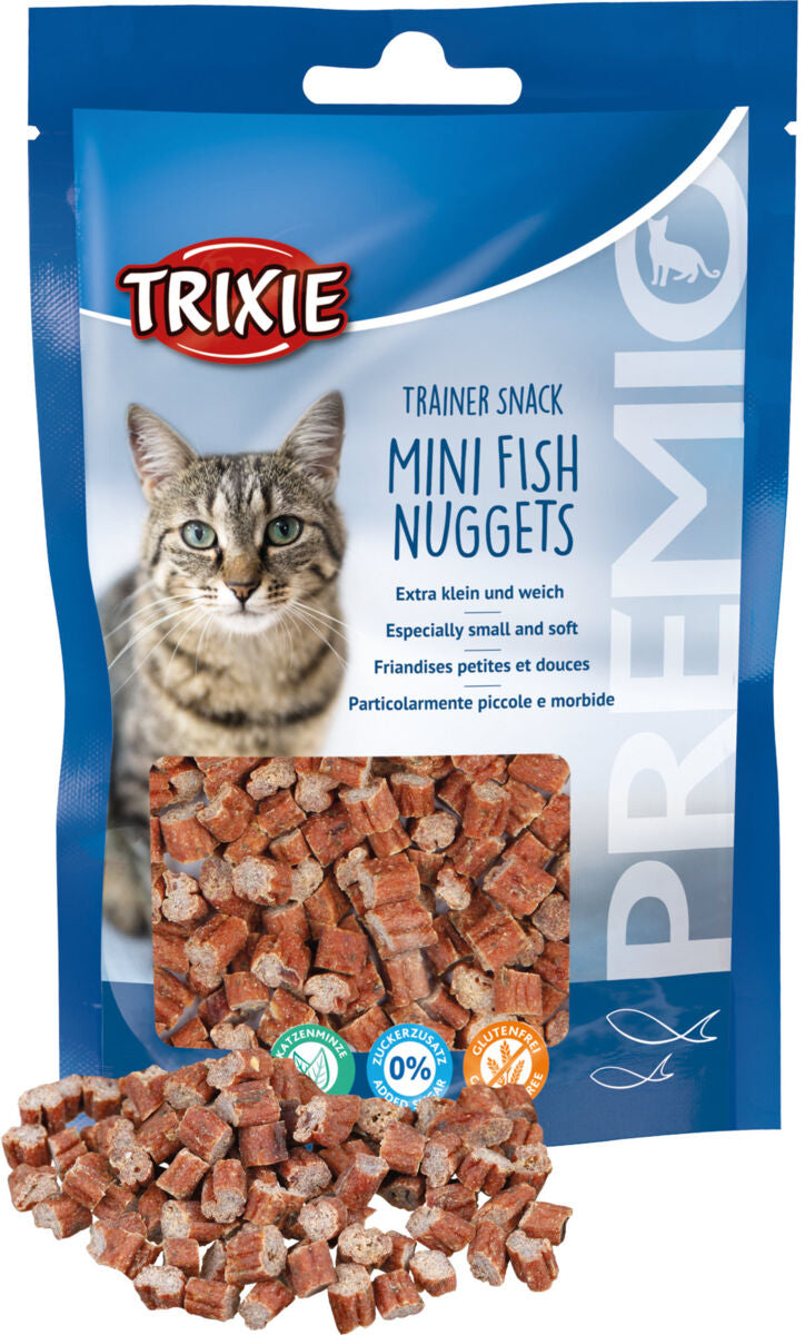 Recompense Pentru Pisici, Premio Trainer, Mini Nuggets Cu Peste/Pui/Catnip, 50g