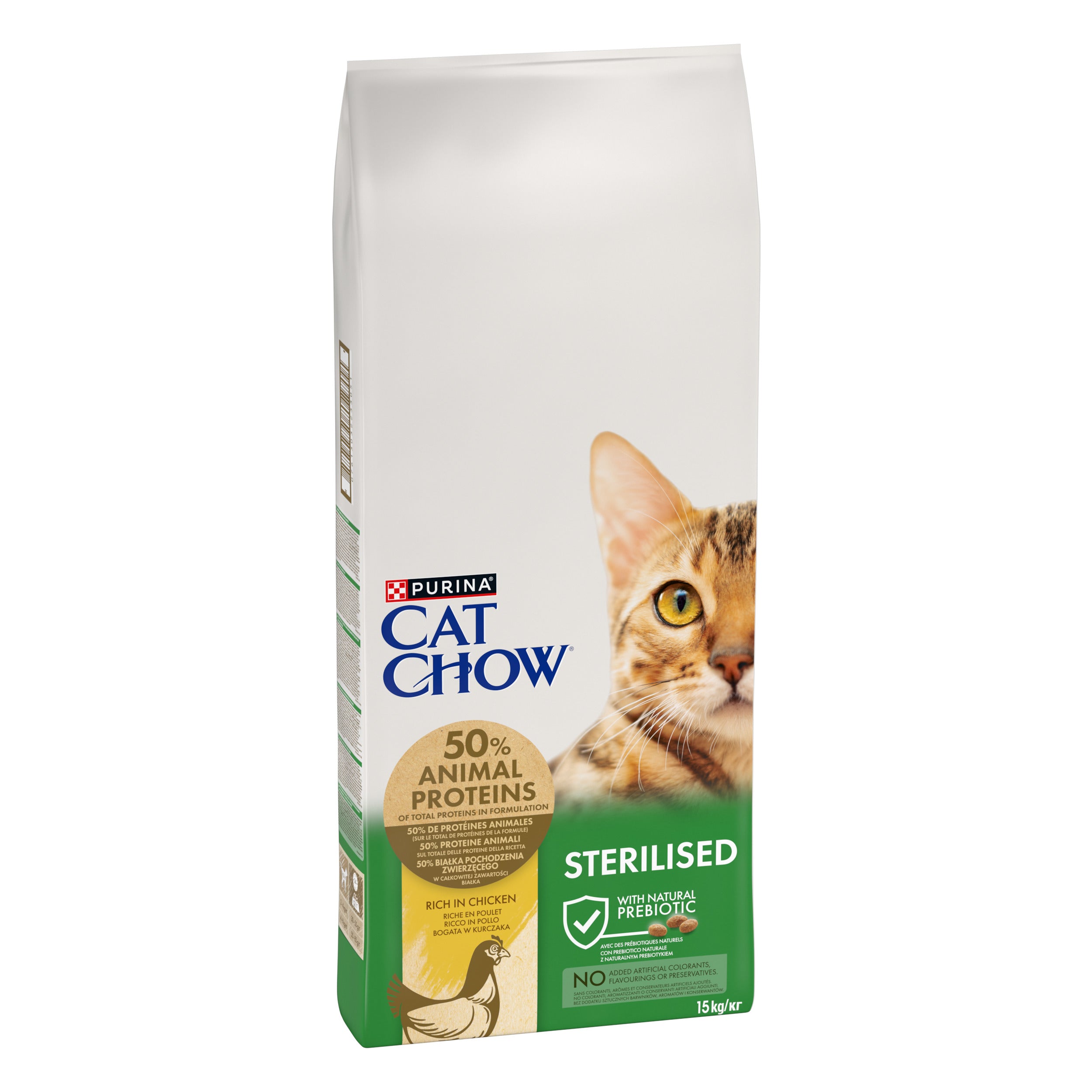 PURINA CAT CHOW STERILISED, cu Pui, hrană uscată pentru pisici