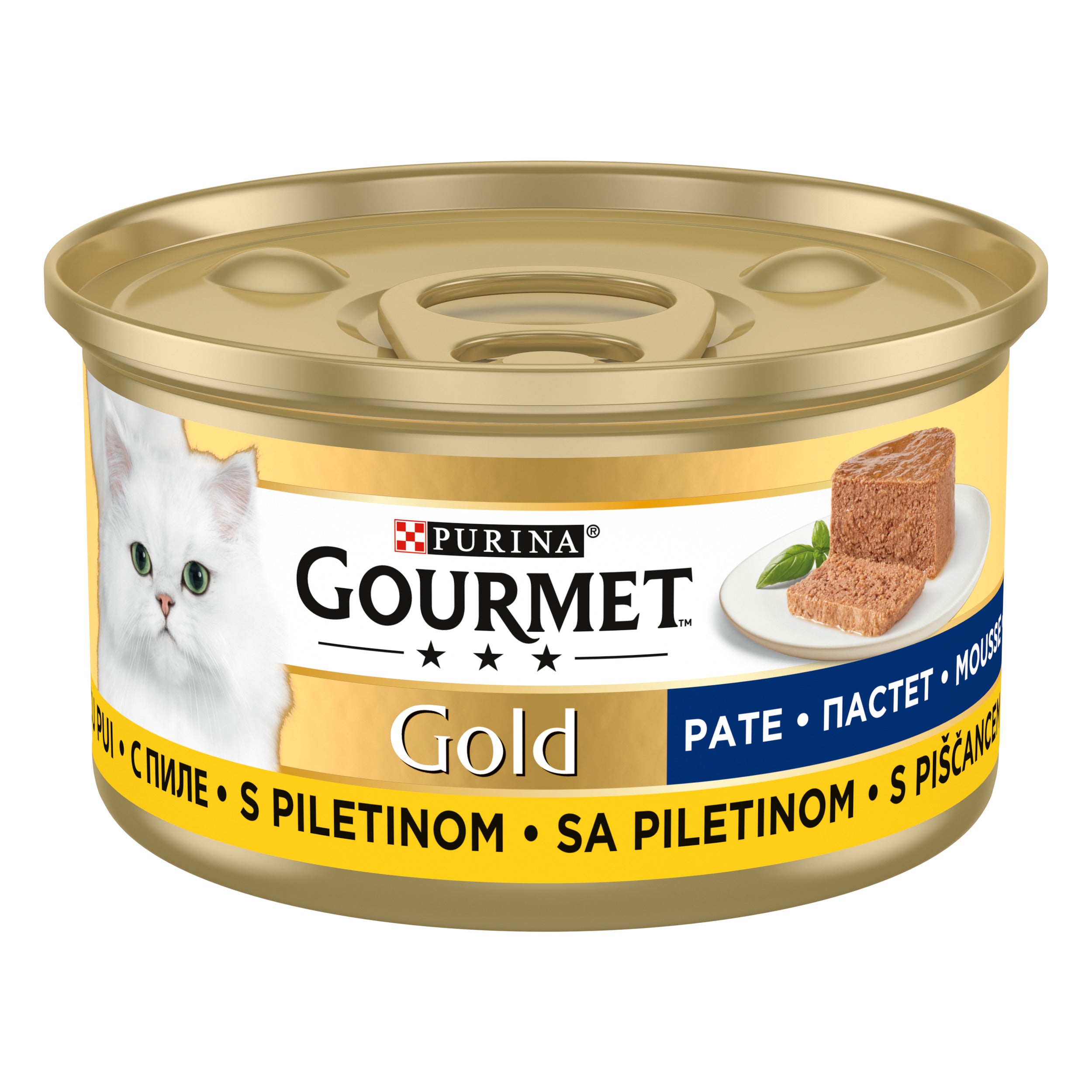 PURINA GOURMET GOLD, cu Pui, pate, hrană umedă pentru pisici, 85g