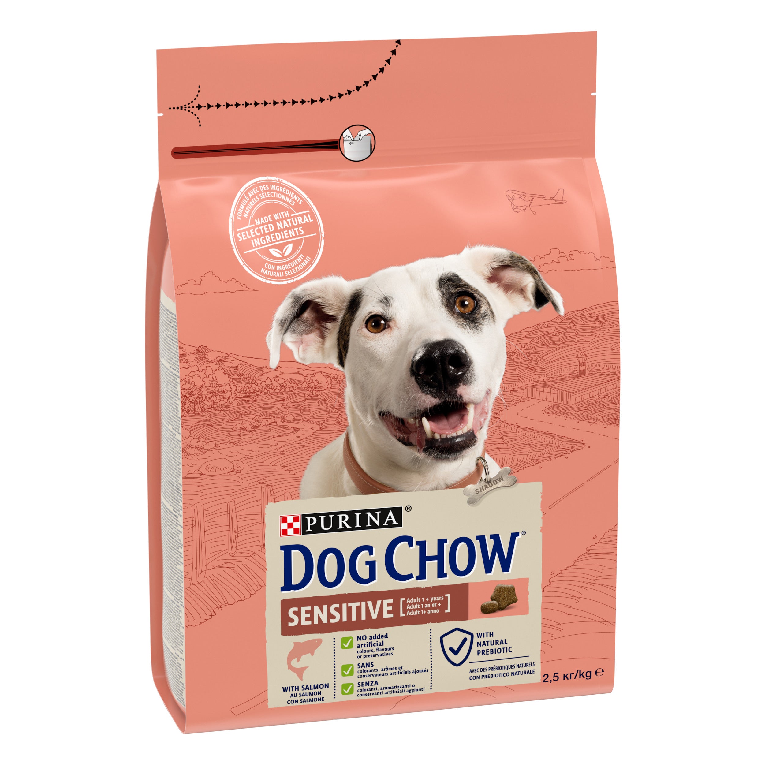 PURINA DOG CHOW SENSITIVE, cu Somon, hrană uscată pentru câini