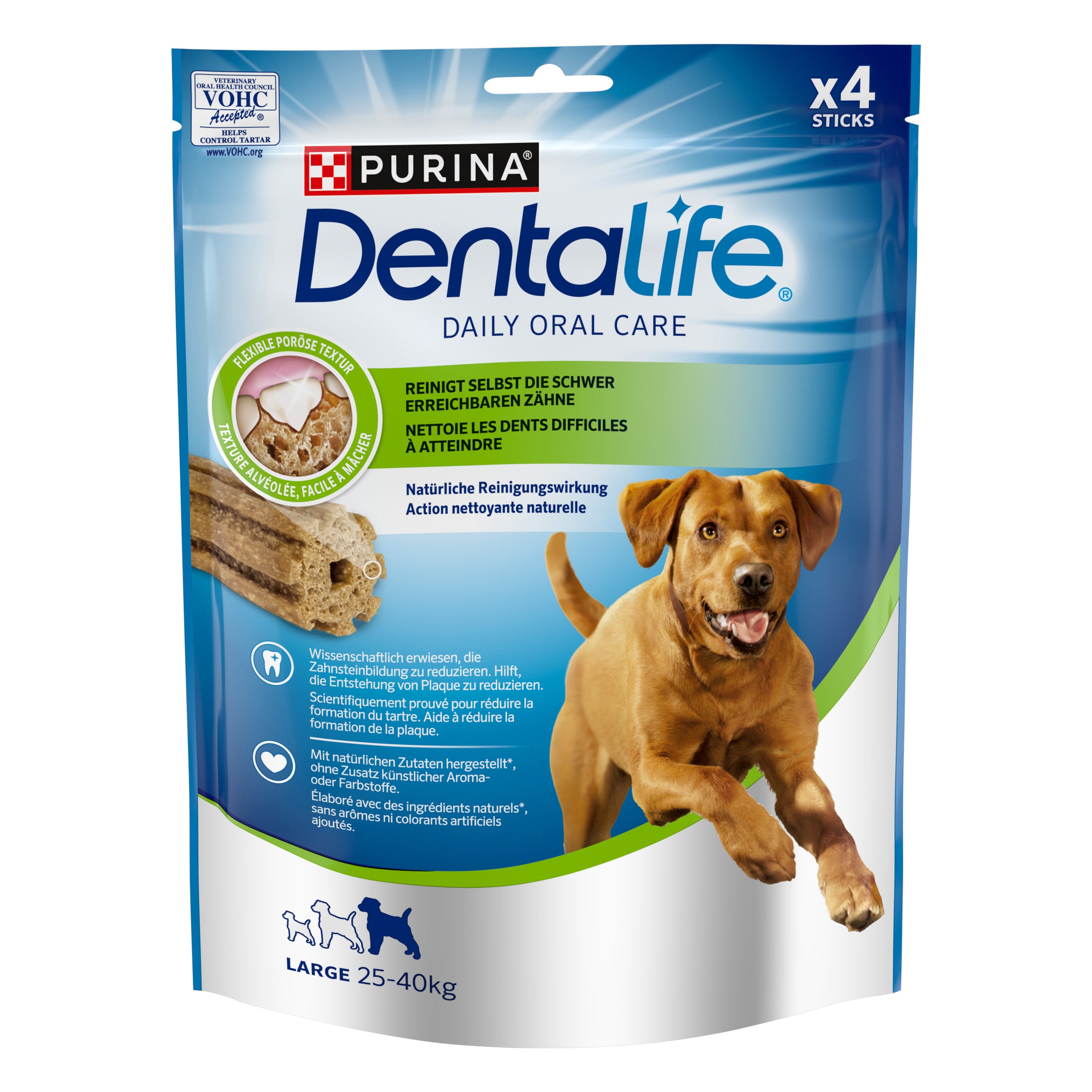 Recompense pentru caini de talie mare, Purina Dentalife Large 142g