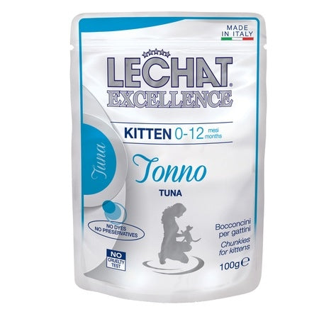 Hrana Umeda Pentru Pisici, LeChat Excellence Kitten Junior, Cu Ton, 100g