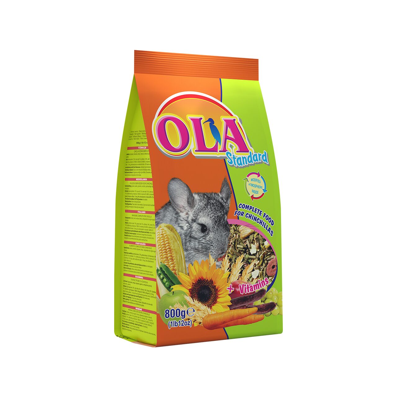 Hrana completa Ola pentru chinchilla 800g