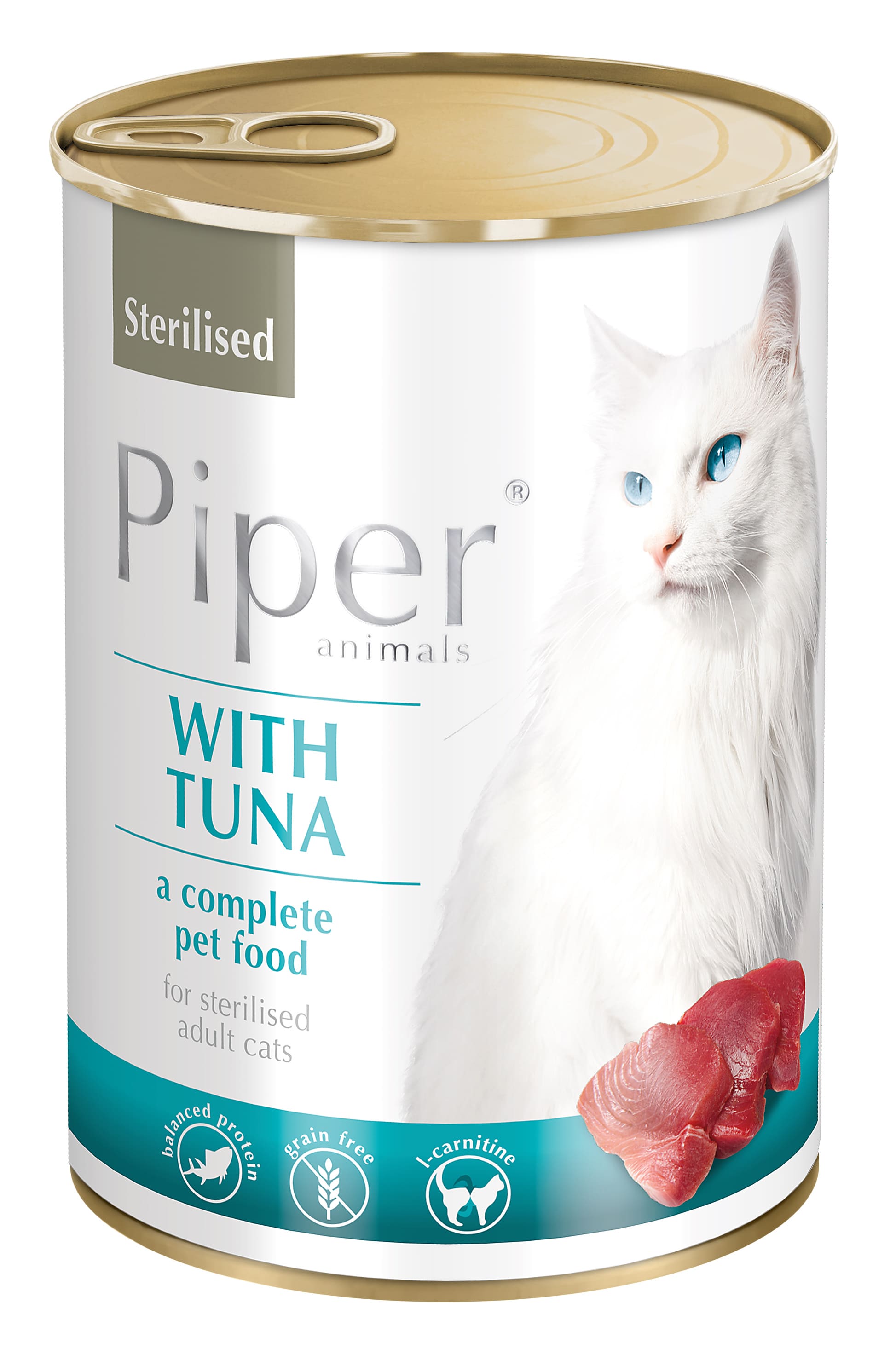 Hrana umeda PIPER CAT STERILISED, carne de ton 400g