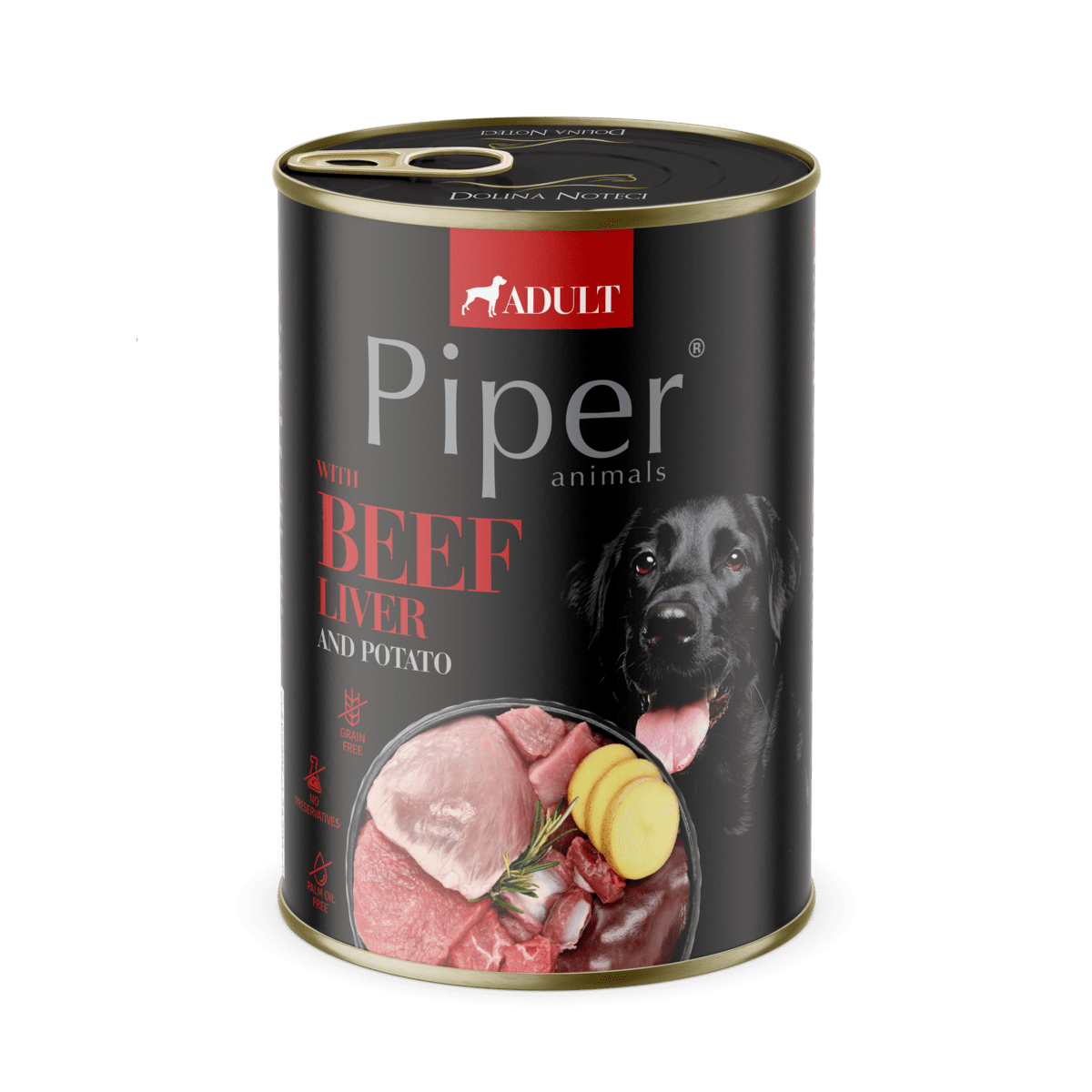 Hrana umeda pentru caini PIPER DOG, ficat de vita si cartof